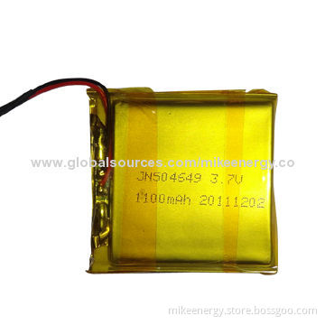 Lithium Polymer Battery with 1100mAh Capacity and 3.7V Nominal VoltageNew